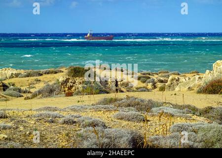 Das Wrack der MS Demetrios II der Küste der Insel Zypern, EU, östliches Mittelmeer, Mittlerer Osten Stockfoto