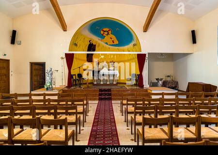 Die armenische Kirche in Saint-Chamond, Frankreich. Die armenische Gemeinde existiert seit dem Ende des Weltkrieges von 1st. Seit 2015 wird die Pfarrei von Pater Antranik geleitet Stockfoto