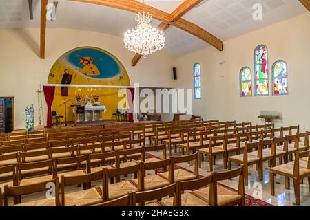 Die armenische Kirche in Saint-Chamond, Frankreich. Die armenische Gemeinde existiert seit dem Ende des Weltkrieges von 1st. Seit 2015 wird die Pfarrei von Pater Antranik geleitet Stockfoto