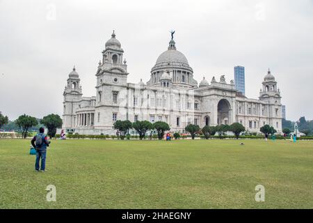 Bild des victoria Memorial kalkutta. victoria Memorial kalkutta ist ein ikonisches Touristenziel. Stockfoto