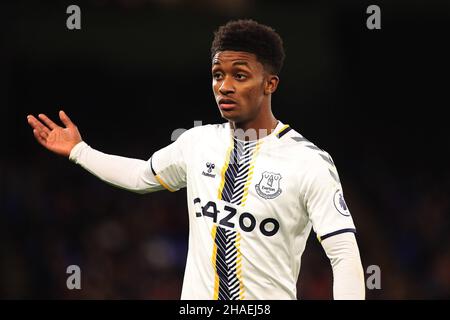 London, Großbritannien. 12th Dez 2021. Demarai Gray von Everton sieht aus. Premier League Spiel, Crystal Palace gegen Everton im Selhurst Park Stadion in London am Sonntag, 12th. Dezember 2021. Dieses Bild darf nur für redaktionelle Zwecke verwendet werden. Nur zur redaktionellen Verwendung, Lizenz für kommerzielle Nutzung erforderlich. Keine Verwendung bei Wetten, Spielen oder Veröffentlichungen in einem Club/einer Liga/einem Spieler. PIC von Steffan Bowen/Andrew Orchard Sports Photography/Alamy Live News Credit: Andrew Orchard Sports Photography/Alamy Live News Stockfoto