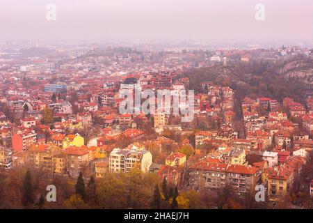 Plovdiv, Bulgarien Stadtansicht der bulgarischen Stadt im Herbst Stockfoto