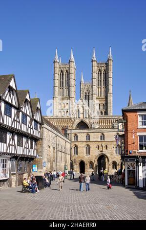 Kathedrale von Lincoln Castle Hill, Lincoln, Lincolnshire, England, Vereinigtes Königreich Stockfoto