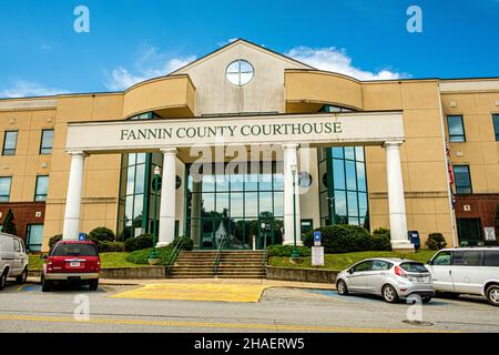 Fannin County Courthouse, West Main Street, Blue Ridge, Georgia Stockfoto