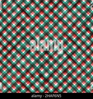 Aquarell Streifen diagonal karierten Nahtloses Muster. Rote und grüne Streifen auf weißem Hintergrund. Aquarell, handgezeichnet, gestreifte Struktur. Drucken Sie für Tuch Stockfoto