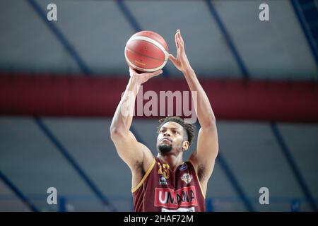 Taliercio, Venedig, Italien, 12. Dezember 2021, Jeff Brooks (Umana Reyer Venezia) während der Umana Reyer Venezia gegen Banco di Sardegna Sassari - Italienische Basketball A Serie Championship Stockfoto