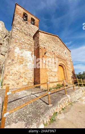 Kirche Virgen de la Peña in Cabañas del Castillo, Provinz Caceres, Spanien Stockfoto