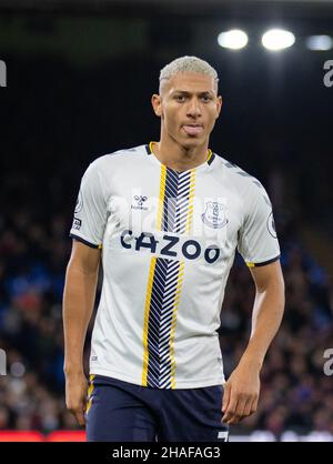 London, Großbritannien. 12th Dez 2021. Everton Richarlison während des Premier League-Spiels zwischen Crystal Palace und Everton im Selhurst Park, London, England am 12. Dezember 2021. Foto von Andrew Aleksiejczuk/Prime Media Images. Quelle: Prime Media Images/Alamy Live News Stockfoto