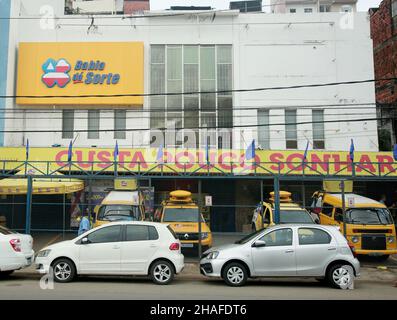 salvador, bahia, brasilien - 24. november 2021: Ansicht des Lotteriegebäudes Bahia da Sorte in Salvador. Stockfoto