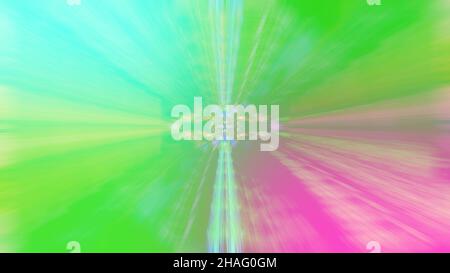 Eine abstrakte Neonbewegung verwischt das Hintergrundbild. Stockfoto