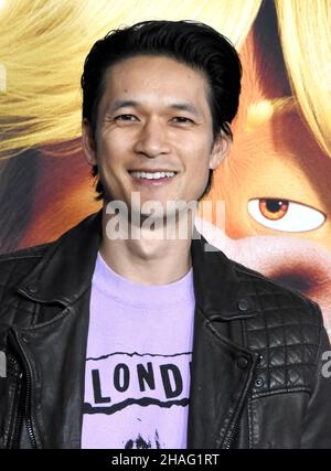 Los Angeles, California, USA 12th. Dezember 2021 der Schauspieler Harry Shum Jr. nimmt an Illuminations 'Sing 2'-Premiere am 12. Dezember 2021 im Greek Theatre in Los Angeles, Kalifornien, USA Teil. Foto von Barry King/Alamy Live News Stockfoto