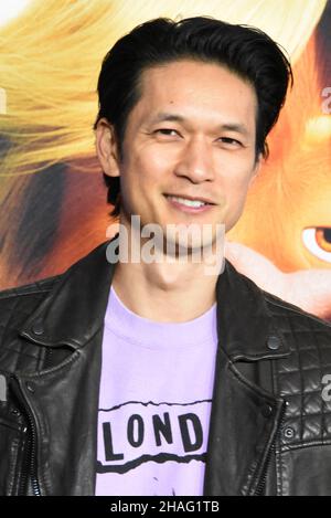 Los Angeles, California, USA 12th. Dezember 2021 der Schauspieler Harry Shum Jr. nimmt an Illuminations 'Sing 2'-Premiere am 12. Dezember 2021 im Greek Theatre in Los Angeles, Kalifornien, USA Teil. Foto von Barry King/Alamy Live News Stockfoto