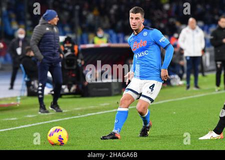 Diego Armando Maradona Stadium, Neapel, Italien, 12. Dezember 2021, Napoli's Mittelfeldspieler Diego Demme in Aktion während des SSC Napoli gegen Empoli FC - italia Stockfoto