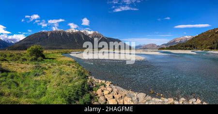 Arthur's Pass Scenic Lookout - Südinsel Neuseeland Stockfoto