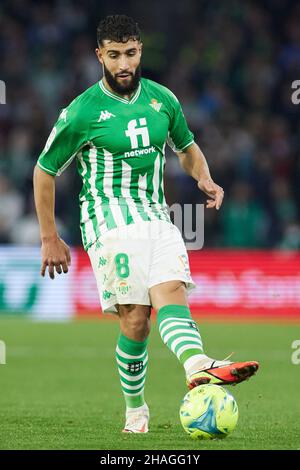 Nabil Fekir von Real Betis während des Fußballspiels der spanischen Meisterschaft La Liga zwischen Real Betis und Real Sociedad am 12. Dezember 2021 im Benito Villamarin-Stadion in Sevilla, Spanien - Foto: Joaquin Corchero/DPPI/LiveMedia Stockfoto