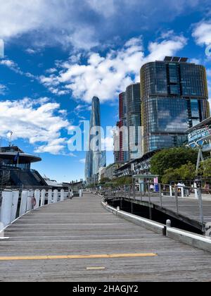 Barangaroo Buildings und King Street Wharf, Sydney, Australien Stockfoto