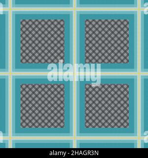 Stoff-Illustration mit buntem Tartan-Nahtmuster. Strukturierter karierter Hintergrund. Hochwertige Illustration Stockfoto