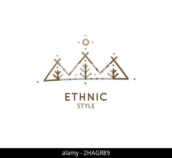Einfache Abbildung mit Logo Stock Vektor