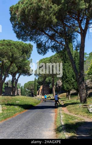 Via Appia Antica, Appian Way, Rom, Italien, Europa Stockfoto
