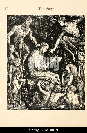 Der Satyr aus dem Buch "The Masterpieces of La Fontaine": In einer Ader von Phrasierung terse und Phantasie in englischen Vers von Jean de La Fontaine, 1621-1695; und Paul Hookham, Veröffentlicht in Oxford von B. H. Blackwell in 1916 Stockfoto