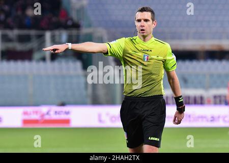 Florenz, Italien. 11th Dez 2021. Davide Ghersini (Schiedsrichter) während ACF Fiorentina vs US Salernitana, italienische Fußballserie A Spiel in Florenz, Italien, Dezember 11 2021 Quelle: Independent Photo Agency/Alamy Live News Stockfoto