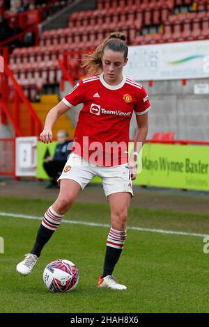 CRAWLEY, Großbritannien, DEZEMBER 12: Ella Toone von Manchester United Women während der Barclays FA Woman Super League zwischen Brighton und Hove Albion und Stockfoto