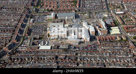 Luftaufnahme des Sunderland Royal Hospital Stockfoto