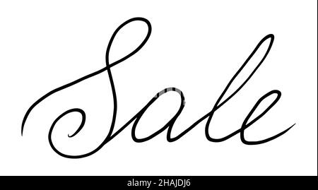 Handgeschriebene Schrift Illustration einfache flache Vektor-Vorlage Kalligraphie Zeichen Stock Vektor