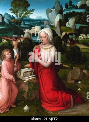 Die Magdalen in einer Landschaft von Adriaen Isenbrandt (Adriaen Ysenbrandt:c. 1480/1490-1551), Öl auf Eiche, c. 1520 Stockfoto