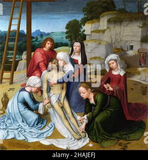 Klage von Gerard David (1460-1523), Öl auf Eichenplatte, c. 1515-23 Stockfoto