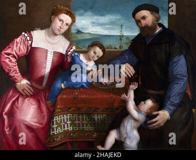 Porträt von Giovanni della Volta von Lorenzo Lotto (ca. 1480-1556), Öl auf Leinwand, 1547 Stockfoto