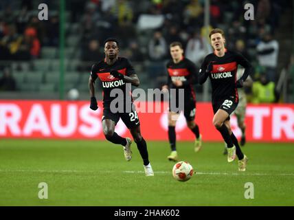 WARSCHAU, POLEN - 09. DEZEMBER 2021: UEFA Europa League Gruppenspiel Legia Warszawa - FC Spartak Moscov, Quincy Promes (FC Spartak Moskva) Stockfoto