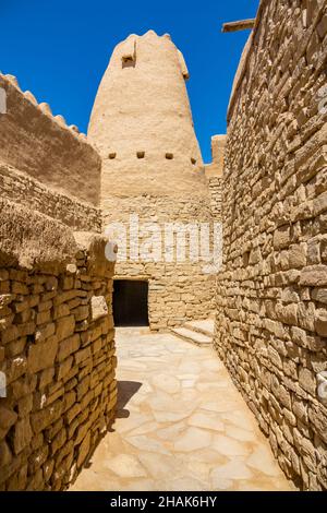 Marid Castle (c 1st Jahrhundert n. Chr.) in Dumat Al-Jandal, in der Nähe von Sakaka, Provinz Al Jawf, Saudi-Arabien. Stockfoto