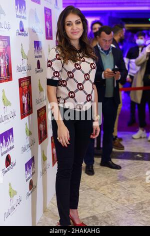 Madrid, Spanien. 13th Dez 2021. Hiba Abouk nimmt an der Fotoausstellung zur Premiere der Farruco y Fernandez-Show im Apolo-Theater in Madrid Teil. Kredit: SOPA Images Limited/Alamy Live Nachrichten Stockfoto