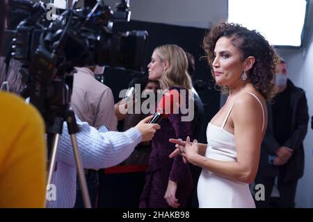 Madrid, Spanien. 13th Dez 2021. Toni Acosta nimmt an der Premiere von „Sin Novedad“ im Kino Callao in Madrid Teil. (Foto: Atilano Garcia/SOPA Images/Sipa USA) Quelle: SIPA USA/Alamy Live News Stockfoto