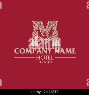 M-Logo, Letter-basiert. Ornamentale Vektor-Design für Reisen und Tourismus oder andere Zwecke. Stock Vektor