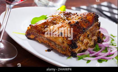 Gebratenes Schweinefleisch Stockfoto