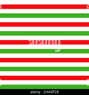 Rot weiß grün gestreift Nahtloses Muster. Weihnachten Hintergrund. Vektorgrafik. Stock Vektor