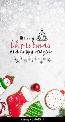 Frohe Weihnachten Banner oder Party Einladung Hintergrund .Frohe Weihnachten Vektor Text kalligraphische Beschriftung Vektor Illustration. Bearbeitbare Eps 10 Stock Vektor