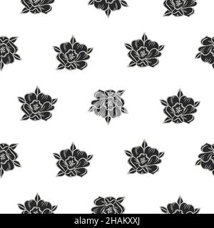 Blume Silhouetten für einfache Tapete Design drucken oder wickeln Papier. Stock Vektor