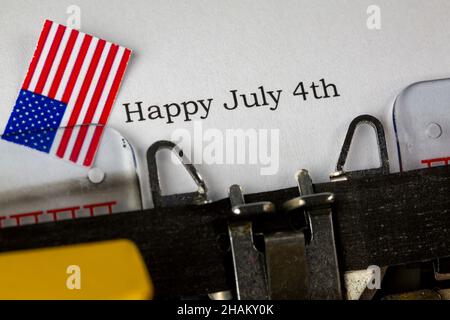 Happy Fourth of July - Unabhängigkeitstag Stockfoto