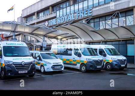 The Royal Free Hospital Eingang Hampstead London Großbritannien Stockfoto