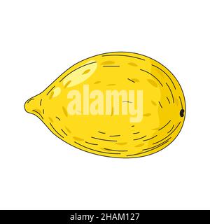 Zitrone Obst Handzeichnung bunte Doodle Symbol, Bio-Bauernhof Produkt. Vektor Skizze Illustration Vintage, Retro Gravur Stil Stock Vektor