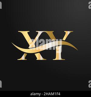 Design-Vorlage für das Logo „Letter XY“. XY, X Y Buchstabe Logo Modern, flach, minimalistisch, Business, Firmenzeichen Stock Vektor