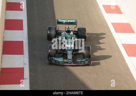 14th. Dezember 2021, Yas Marina Circuit, Abu Dhabi, Formel-1-Testfahrten, im Bild Lance Stroll (CAN), Aston Martin Cognizant Formula One Team Stockfoto