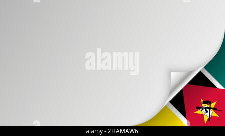 EPS10 Vektor Patriotischer Hintergrund mit Mosambik Flaggen Farben. Ein Element der Wirkung für die Verwendung, die Sie daraus machen möchten. Stock Vektor