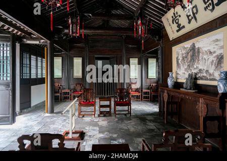 Traditionelle chinesische Möbel und Inneneinrichtung Stockfoto