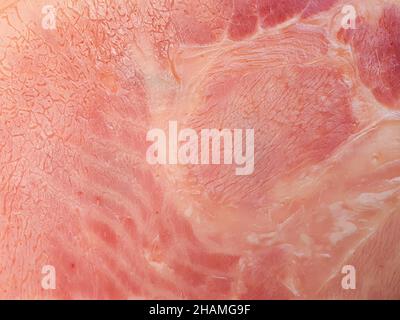 Schinken Textur, Fleisch Hintergrund Stockfoto