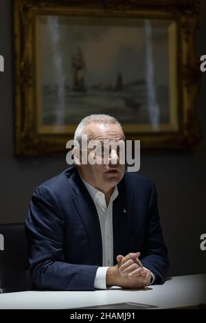 CEO anders Opedal von Norwegens größtem Energieversorger besucht das Gebiet im Hafen von Tyne und wird zum Stützpunkt des weltweit größten Offshore-Windparks, Großbritannien Stockfoto