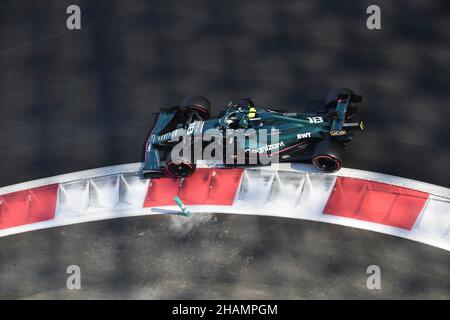 14th. Dezember 2021, Yas Marina Circuit, Abu Dhabi, Formel-1-Testfahrten, im Bild Lance Stroll (CAN), Aston Martin Cognizant Formula One Team Stockfoto